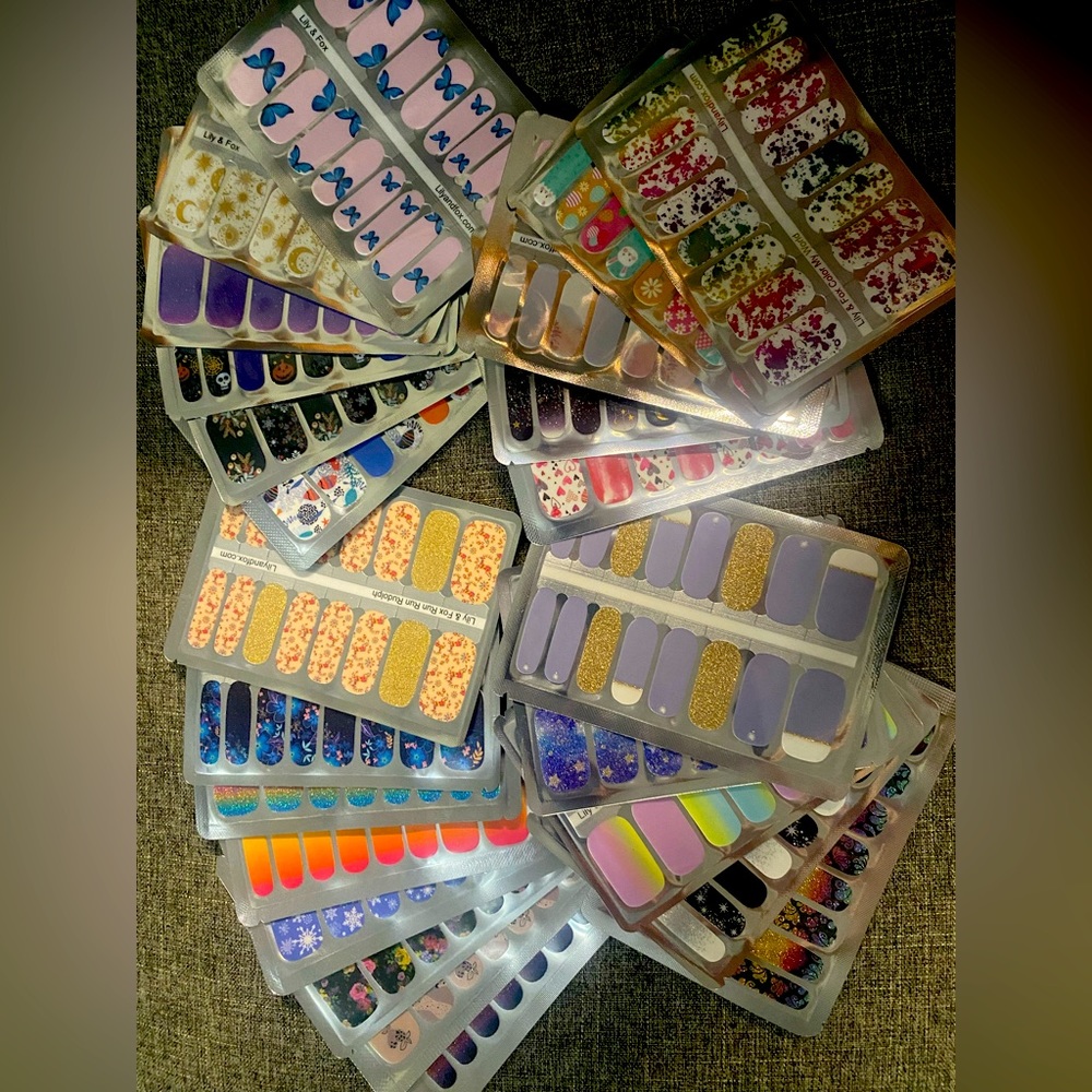 24 NEW Lily & Fox Nail Wrap Stickers